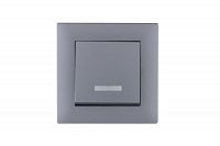 Выключатель 1-клав. с подсветкой Karea RIZZ STAR сер. Makel 88065021