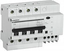 Выключатель автоматический дифференциального тока 4п 32А 100мА АД14 GENERICA IEK MAD15-4-032-C-100