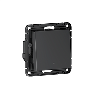 Выключатель 1-кл. СП ATLASDESIGN SMART 10А IP21 Zigbee сх.1 L(N) с опциональной нейтралью механизм карбон Умный дом Sber & SE ATN001015Z