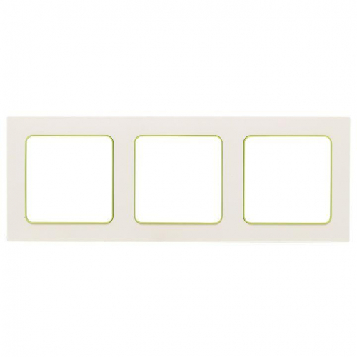 Рамка 3-м Стокгольм бел. с линией цвета зел. PROxima EKF EAM-G-302-10 фото 6