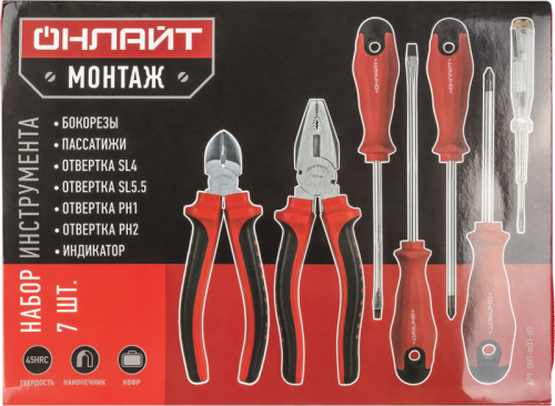 Набор инструмента 80 908 OHT-In01-H7 (7 предметов) ОНЛАЙТ 80908 фото 4