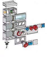 Панель лицевая 2отв (63А 2х10/16А)1ряд ABB 2CMA191083R1000