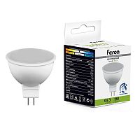 Лампа светодиодная LB-561 9Вт MR16 4000К G5.3 230В диммир. FERON 51071