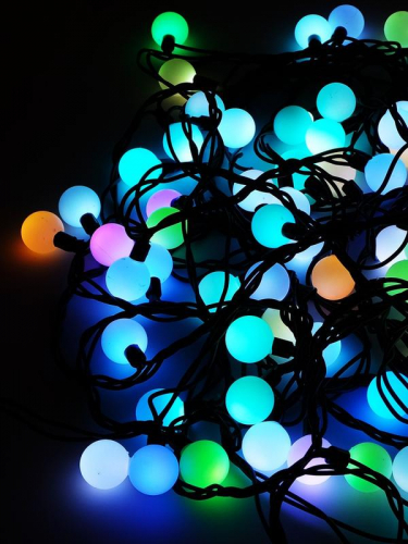 Гирлянда "Шарики" OLDBL070-RGB-E 100LED RGB 15м IP44 соединяемая SHLights 4690601042040 фото 2