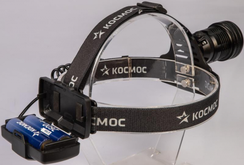 Фонарь налобный аккум. 10Вт P50 LED/Li-ion18650 2х1000мА.ч алюм. КОСМОС (KOC855Lit) фото 5