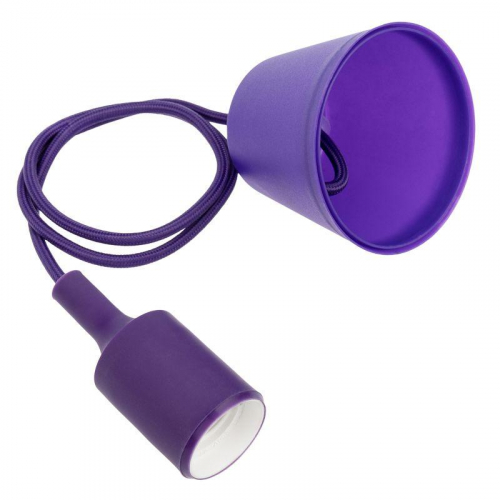 Патрон E27 силиконовый со шнуром 1м фиолет. Rexant 11-8887 фото 3