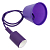 Патрон E27 силиконовый со шнуром 1м фиолет. Rexant 11-8887