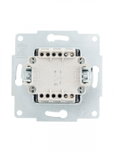 Механизм кнопки звонка СП VESNA черн. бархат LEZARD 742-4288-103 фото 3