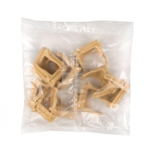 Держатель для труб (клипса) d25мм свет. дерево (уп.10шт) Plast EKF derj-z-25w фото 4