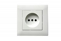 Розетка 1-м Karea RIZZ без заземл. керамика бел. Makel 88001002