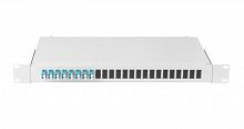 Кросс оптический 19дюйм 1U 16 портов LC/UPC(8 двойн. LC/UPC адаптеров) SM 9/125 OS2 стальной сер. в комплекте: адаптеры монтаж. шнуры 1м сплайс-кассета с крышкой гильзы заглушки NIKOMAX NMF-RP16LCUS2-WS-ES-1U-GY