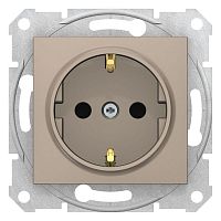 Механизм розетки 1-м СП Sedna 16А IP20 с заземл. быстрозажим. контакты защ. шторки титан SchE SDN3001768