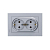 Розетка 2-м СП AtlasDesign 16А IP20 с заземл. в сборе алюм. SE ATN000324