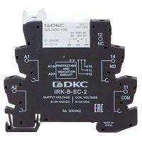 Реле интерфейсное 1CO ком. ток 6А AgSnO2 напряжение 12В AC/DC винтовые клеммы DKC IRK-12UC-1CO