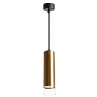 Светильник ML1898 35Вт 230В MR16 D55хH200 потолочн. на подвесе зол. черн. FERON 48747