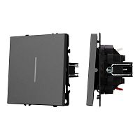 Выключатель непроходной 1-кл. LED SWT-NOBE-MK01-SFPL-L-GR 10А 230В механизм Arlight 054260