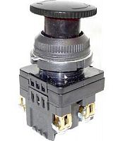 Выключатель кнопочный КЕ-131 У3 исп.4 1з гриб с фиксацией IP40 10А 660В черн. Электротехник ET529303