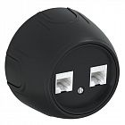 Розетка компьютерная 2-м RJ45 кат.5E Rotondo черн. OneKeyElectro 7700895