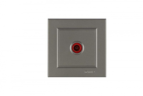 Розетка телевизионная проходная TV СП Karea 16А IP20 зел. Makel 56052007