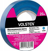 Изолента V02-7S-18х19-20 0.18х19мм (рул.20м) син. Volsten 9788