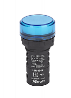 Лампа коммутационная ADDS ЛК-22 d22 220В AC/DC IP55 LED син. DEKraft 25150DEK