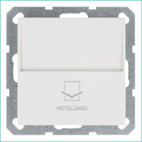 Выключатель карточный 10А IP20 отельный механизм бел. глянцевый Jasmart G6209W