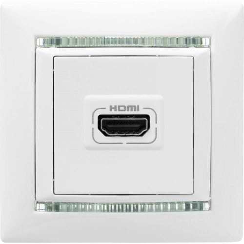Механизм розетки HDMI 1-м СП Valena бел. Leg 770085 фото 4