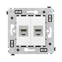 Розетка компьютерная 2-м СП Avanti "Белое облако" RJ45 кат.5E без шторок экранир. механизм DKC 4400764