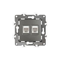 Розетка компьютерная 2-м Эра12 RJ45 12-3108-12 графит Эра Б0019354