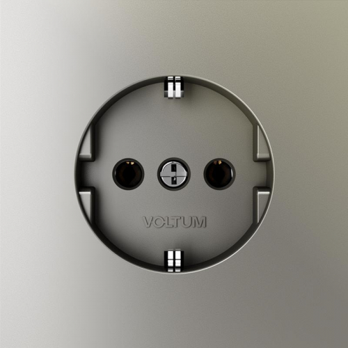 Розетка 1-м СП S70 16А с заземл. механизм шелк Voltum VLS040104 фото 3