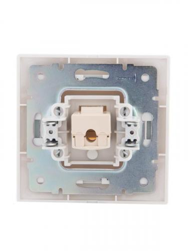 Розетка компьютерная 1-м СП Mira RJ45 бел./сер. LEZARD 701-0215-139 фото 4