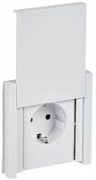Розетка СП FORTE&PIANO16А IP44 FP219 с заземл. защ. шторки с крышкой безвинт. крепл. бел. IEK FP-R16-16-1-44-K01