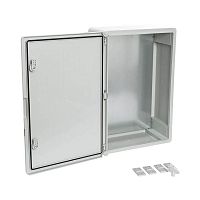 Корпус ЩМП 600х400х200 IP65 сер. дверь с монтажн. панелью пластик. Промрукав PR08.26486