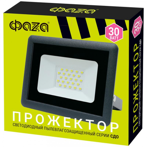 Прожектор светодиодный СДО-10 30Вт 6500К IP65 230В ДО GR ФАZА 5032071 фото 6