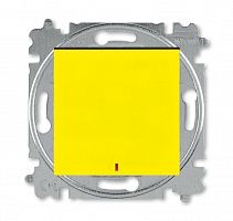 Переключатель 1-кл. СП Levit IP20 с контрол. подсветкой желт./дым. черн. ABB 2CHH592545A6064