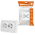 Розетка 2-м СП Маргарита 16А IP20 с заземл. бел. UNIVersal М0128