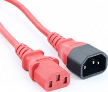 Кабель питания ПВС-АП 3x1.0 С13 - C14, 220/250В, 10А, красный, 1.8м, 5 шт Filum FL-PC-C13/C14-C1-1.8-RD/5