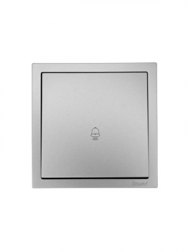 Кнопка звонка СП ZIMA IP20 безвинтов. зажим механизм сер. матов. LEZARD 704-7488-103QC фото 3