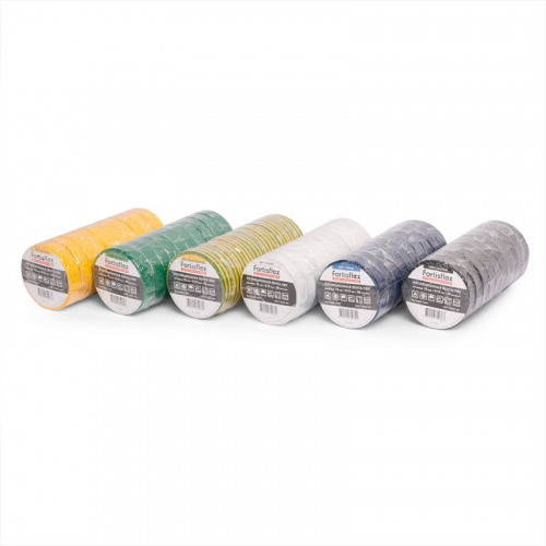 Изолента ПВХ 15х0.13х20 бел. Fortisflex 90804 фото 8