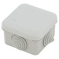 Коробка распаячная KORz-70-70-40-4gv открытой установки 70х70х40мм защелк. крышка 4 вставл. сальника IP55 Эра Б0055758