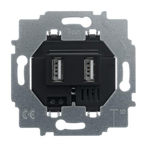 Механизм USB зарядного устройства 6472 U-500-101 2х700мА электрон. защ. от перегрузки и КЗ ABB 2CKA006400A0094