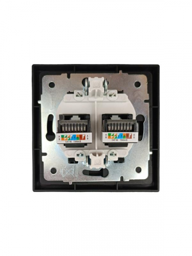 Розетка компьютерная 2-м СП ZIMA IP20 механизм черн. бархат LEZARD 704-4288-141 фото 3
