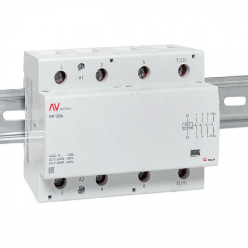 Контактор модульный КМ 125А 4NO 230VAC (6 мод.) AVERES EKF km-av-6-125-40-230V фото 2