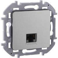 Розетка компьютерная Inspiria RJ45 кат.5E UTP алюм. IEK 673827