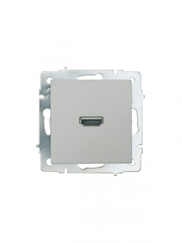 Розетка HDMI 1-м СП VESNA IP20 механизм платина LEZARD 742-3588-203