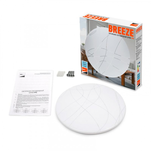 Светильник светодиодный декоративный PPB Breeze 15Вт 6500К IP20 d260х60 настенно-потолочный бытовой JazzWay 5027794 фото 8