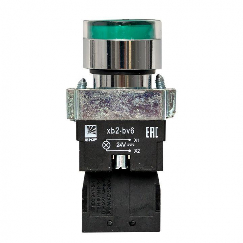 Кнопка BA31 с подсветкой 24В зел. NO PROxima EKF xb2-bw31-24 фото 4