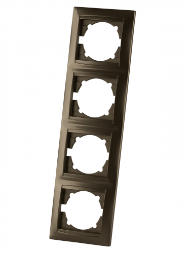 Рамка 4-х постовая вертикальная бронза "Лама" TDM фото 2