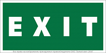 Знак безопасности NPU-2714.E25"EXIT" Белый свет a10856