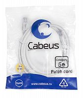 Патч-корд U/UTP кат.5E PC-UTP-RJ45-Cat.5e-2m-WH 2xRJ45/8p8c неэкранир. PVC 2м бел. Cabeus 7677c
